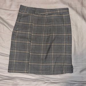 Yellow and Black Pleated Skirt by Garage